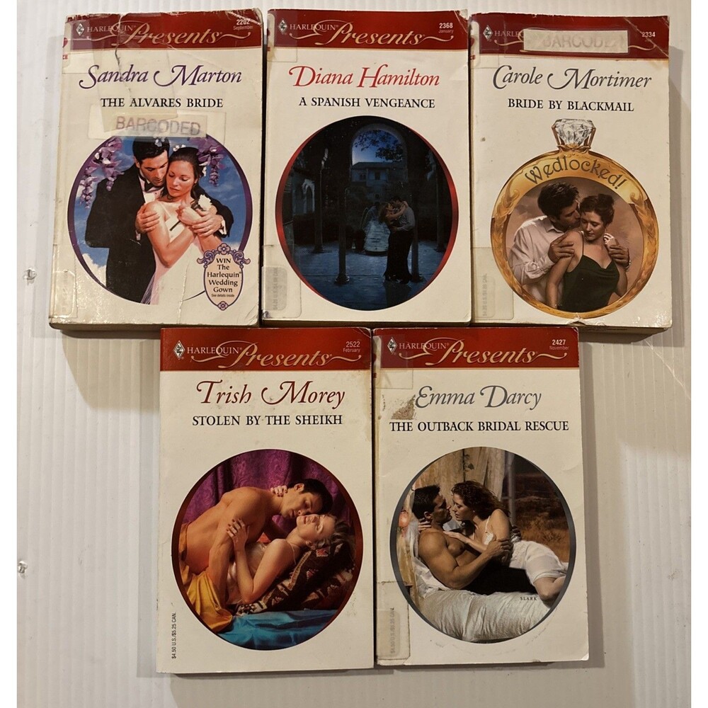 Harlequin Presents Paperback Book Lot Set Of 5 • Outback Bridal, Blackmail